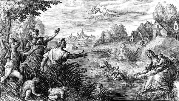 Latona turning the Lycian farmers into frogs