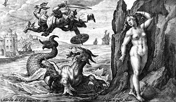 Perseus rescues Andromeda